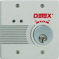 Detex Flush Mount AC / DC Powered Alarm with Mortise Cylinder EAX2500FMC65